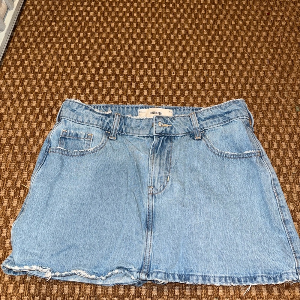 Hollister Light Blue Denim Mini Skirt Size W29